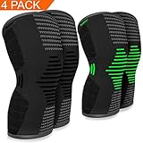 Scuddles Compression Knee Sleeve - Best Knee Brace for Meniscus Tear, Arthritis, Quick Recovery etc. - Knee Support for Running, Crossfit, Basketball and Other Sports (Large)