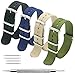 CIVO Watch Strap 4/8 Packs - 16mm 18mm 20mm 22mm 24mm Premium Ballistic Nylon Watch Bands Zulu Style for Men Women