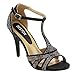 Beston GB39 Women's T-Strap Ankle Stiletto Heels About Half Size Large