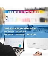 chenphon nuevo Compatible HP 204 A (cf510 a cf511 a cf512 a cf513 a) con chips cartucho de tóner para HP LaserJet Pro m180nw m154nw m154 a m180 N m181fw impresora (Versión 2017)