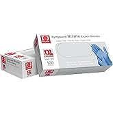 Basic Medical Blue Nitrile Exam Gloves - Latex-Free & Powder-Free - NGPF-7005 (Box of 100), XX-Large