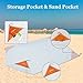 ZOMAKE Compact Beach Blanket Sand Proof and Water Resistant - Beach Mat Sand Free, Pocket Blanket for Outdoor Travel Camping Festival Sports