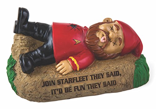 BigMouth Inc Officially Licensed Star Trek Red Shirt Gnome, Funny Lawn Gnome Statue, Garden Decoration