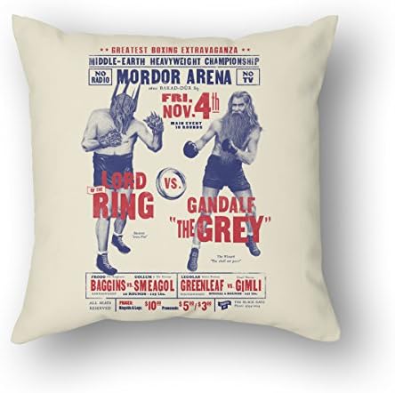 AnFuK Lord of the Ring Standard Throw Pillowcase Square Pillow Cover 18x18 Inch