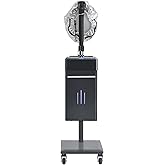 Nano Hair Steamer,Professional Micro Mist Anion Hair Processor with Rolling Base for Deep Hair Care Repair, Hair Styling (Black)