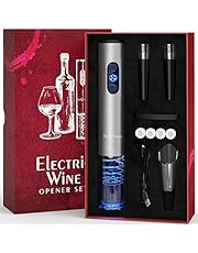 Electric Wine Opener Set Uncle Viner with Charger & Batteries - Gift Idea for Wine Lover - Battery Operated Corkscrew - Automatic Cordless Wine Bottle Opener Rechargeable - Mother's Day & Christmas Kit