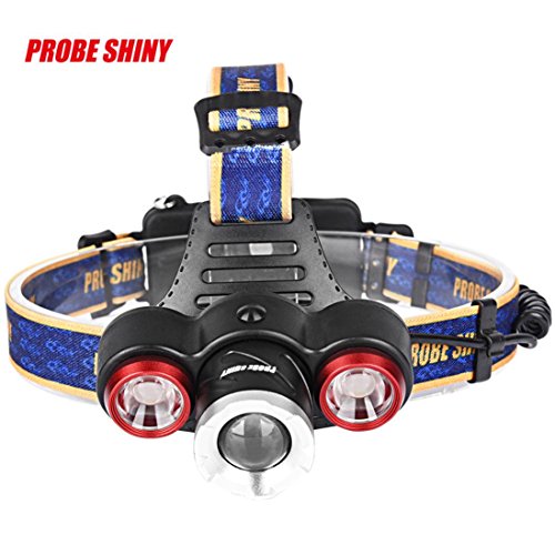 Headlamp Odeer Headlamp 8500Lm XML T6+2R5 3 LED Rechargeable 18650 Headlamp Head Light Torch (Size: 9.1cm x 5.4cm)