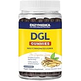 Enzymedica, DGL Stomach Relief, Deglycyrrhizinated Licorice Gummies for Digestive Support & Gut Health, Chocolate, 74 Count