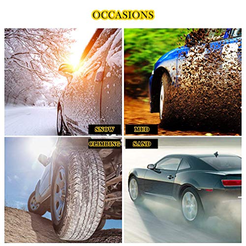 FairyMe Tire Chains Car Safety Chains Cable Traction Mud (Yellow Narrow) - Thumbnail 6