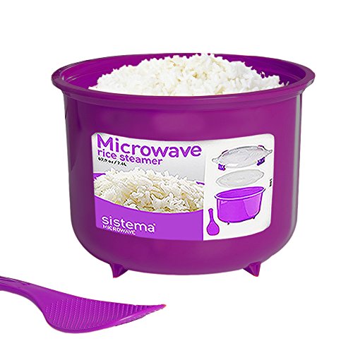 Sistema Steamers Microwave Cookware Rice Set With Lids Large