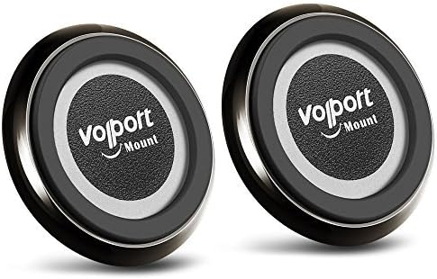 volport 2 PACK Magnetic Phone Holder for Car Dashboard Sticks on Flat Surface for iPhone and Smartphone(Noble Black)