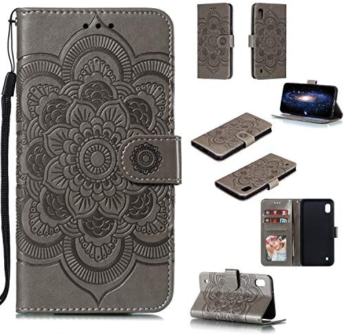 EWCover Wallet Case for Samsung Galaxy A10,Mandala Flower Pattern Premium Leather Flip Case Cover for Samsung Galaxy A10