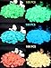 chic style 300pcs Glow in the Dark Pebbles Stone Garden Walkway Decor Outdoor Bulk Fish Tank Aquarium Glow Decorations Gravel Rocks (Blue Green Orange)