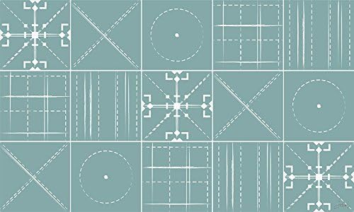 SPLASH Dakar Alfombra, Vinilo, Verde Aguamarina, 100 x 60 x 0,15 cm