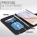 S6 Case, Samsung Galaxy S6 Wallet Case, ROOCASE Prestige Premium Synthetic Leather Wallet Case Flip Cover [Stand Feature] with Credit Card ID Holder for Samsung Galaxy S6 (2015), Black