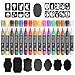 ARTEZA Pastel Liquid Chalk Markers, Set of 16, Tweezers, Labels, Stencils, Erasable, Water Based Pens for Chalkboards, Glass, Windows, and More