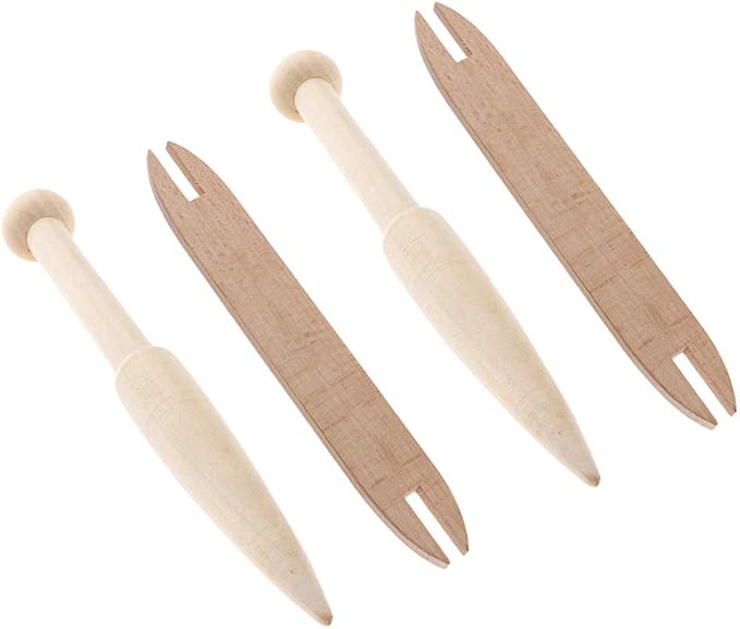 4 Piezas DIY Herramienta De Tejer Sin Pintar Sin Pintar Tejer Lanzadera 4 Piezas DIY Herramienta De Tejer Sin Pintar Sin Pintar Tejer Lanzadera