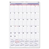 AT-A-GLANCE Monthly Wall Calendar with Ruled Daily Blocks, 20 x 30, White, 2016