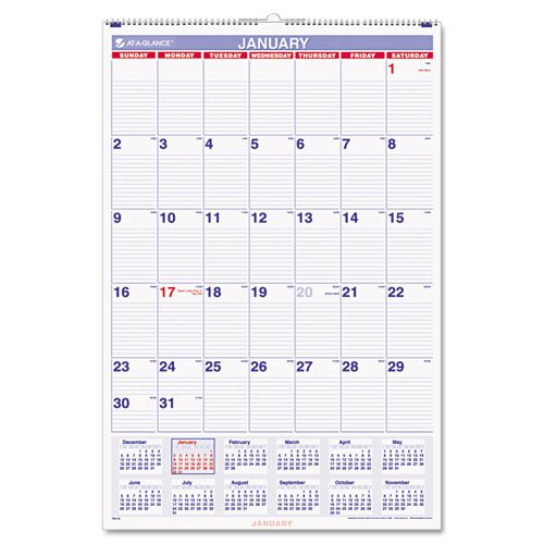 ATAGLANCE-Monthly-Wall-Calendar-with-Ruled-Daily-Blocks-20-x-30-White-2016