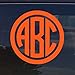 Custom Circle Monogram Initials Vinyl Decal/Sticker Cars YETI Cup Laptop Phone (12 Colors) (2