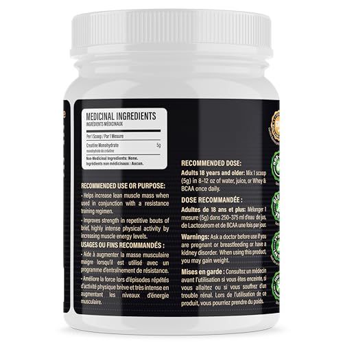 METALIFE 100% Pure Creatine Monohydrate Powder 200 Servings, Micronized Powder, Muscle Growth, Unflavored, Ideal for Athletes & Fitness Enthusiasts, Third Party lab Tested, Vegan, 1000 g