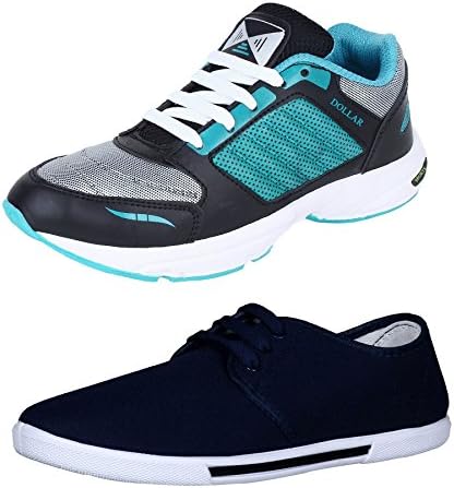 Chevit Men's Combo Pack of 2 Running Shoes with Floater Sandals (Sport Shoes)
