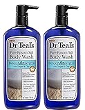 Dr.Teals Pure Epsom Salt Body Wash Detoxify and Energize - Set of 2 with Ginger and Clay