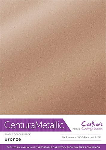 Crafter's Companion Centura Metallic 10 Sheet A4 Craft Card Pack - Bronze