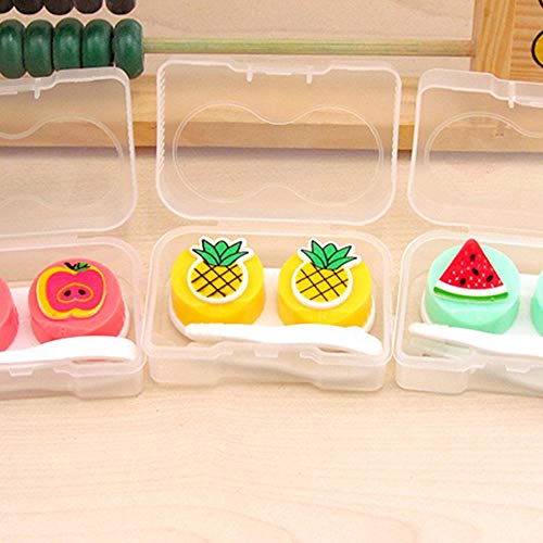 2 pcs Cute Fruit Contact Travel Kit Portable Contact Lens Case Container Holder Storage Box Eye Care Kit - Thumbnail 4