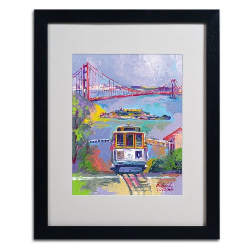 Trademark Fine Art San Francisco 2 Artwork by Richard Wallich, 16 by 20-Inch, Black Frame