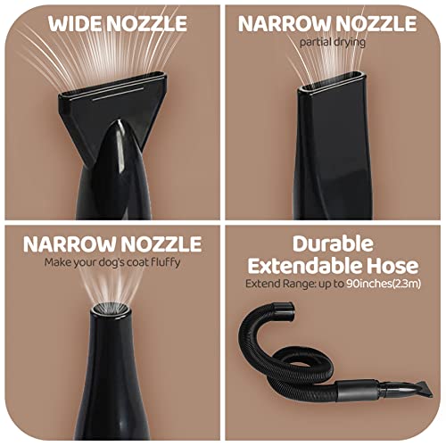 display4top Dog Dryer,2400W Dog Blow Dryer,3.2HP Speed Adjustable Heat