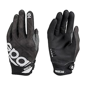 Sparco Meca 3 TG 002093NR1S Handschoenen, maat S, zwart,Zwart