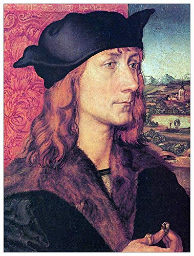 ArtPlaza TW93211 Albrecht Dürer Portrait of Hans Tucher Decorative Panel, Wood MDF, Multicolour, 60x80 Cm