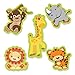 Big Dot of Happiness Funfari - Fun Safari Jungle - DIY Shaped Baby Shower or Birthday Party Cut-Outs - 24 Count