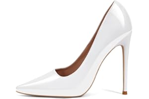 GENSHUO Women's 4.7 Inch Pumps Pointy Closed Toe Stiletto Sexy High Heels Slip on Porm Party Wedding Dress Shoes