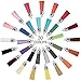 Quefe 180pcs Keychain Tassels 30 Colors Leather Tassel Bulk for DIY Keychain Key Rings Craft Supplies