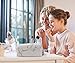 Marble Cosmetic Bag for Women 3PCS Set by NATURE Ann Lady Toiletry Bags Set Portable Storage Bag Waterproof Handbag Travel Organizer Makeup Case (Transparent+White-Marble)