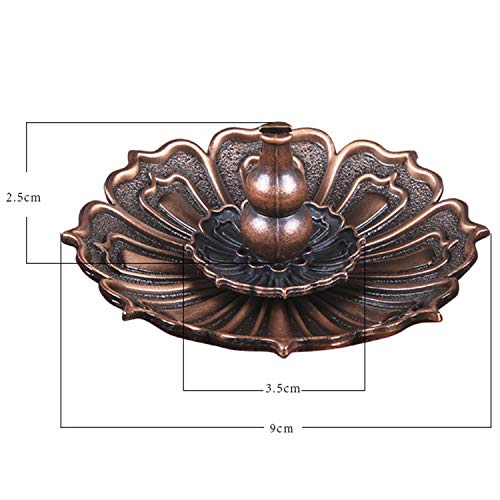 3-in-1 Brass Lotus Stick Incense Burner and Cone Incense Holder Ash Catcher