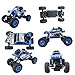 Fisca RC Car Remote Control Rock Crawler High Speed 4WD Off-Road Vehicle, 2.4Ghz 1:18 Dune Buggy Monster Truck Electric Hobby Fast Race Car with Rechargeable Battery Blue