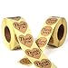 1000 Thank You Stickers, 1.5” Heart & 1.2” Circle Stickers – Removable and Adhesive Label Kraft Paper