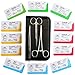 Stainless Steel 3 Tool Instrument Suture Set/Kit with 12 Assorted Sutures for Medical and Vet Students; Tactical and Emergency Training.