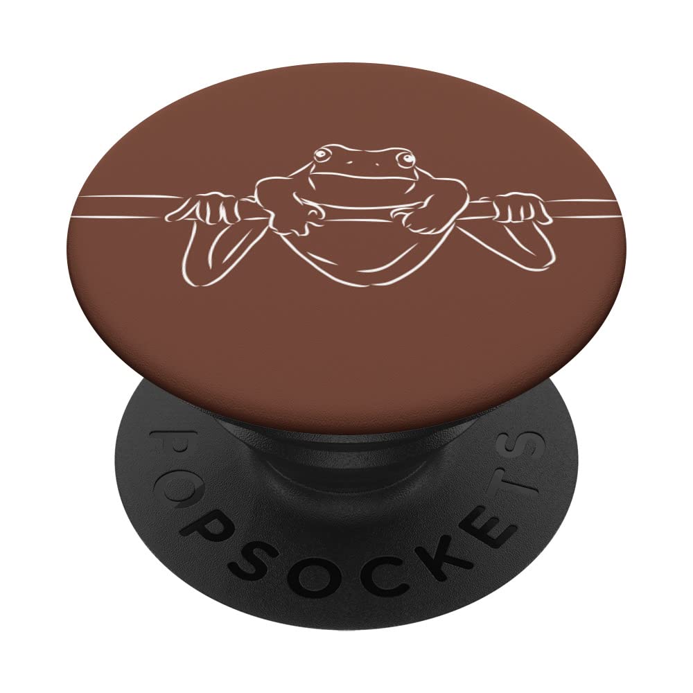 Frog Aesthetic Line Art Minimalistic Pastel Abstract PopSockets Swappable PopGrip