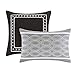 Intelligent Design Senna Comforter Set Full/Queen Size - Black/Gray, Damask – 5 Piece Bed Sets – All Season Ultra Soft Teen Bedding - Great For Guest Room and Girls Bedroom