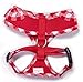 Checkered Frills Fashion Puppy Harness for Pets Dog & Cat, Red Small