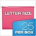 Pendaflex Reinforced Hanging File Folders, Letter Size, Pink, 1/5 Cut, 25/BX (4152 1/5 PIN)