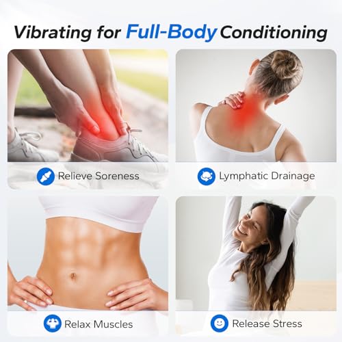 MERACH Vibration Plate Exercise Machine, Whole Body Exercise & Fitness Equipment, Bluetooth and Silicone Pedal, Vibrating Plate Machine with Auto Mode, Vibrate Fitness Platform for Home