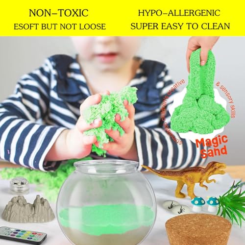 Beauenty Dinosaur Terrarium Kit for Kids, Boys, Ages 4-12, Craft Kit, Creative Imagination Development, Concept Development Skills