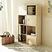 Furinno Pasir 4-Tier Shelf with 4 Door/Round Handle, Steam Beech