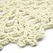 kilofly Crochet Cotton Lace Table Placemats Doilies Value Pack, 4pc, Daisy, Beige, 13.7 inch