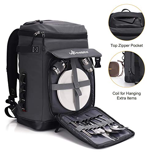Upeelife Mochila Nevera Isotermica, 30L Grande Mochila Nevera Portatil Impermeable, Bolsa Picnic Termica Prueba de Fugas